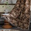 Floral Curtains for Bedroom, Jacquard Drapes Floral Patterned Boho Living Room Window Curtains Farmhouse Decor Window Treatments