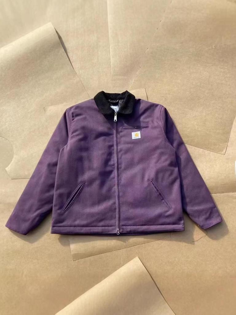 US High Street Carhartt Canvas Arbeitsjacke: Schwere Unisex Freizeit-Jacke mit Kragen für Frühling, Herbst, Winter