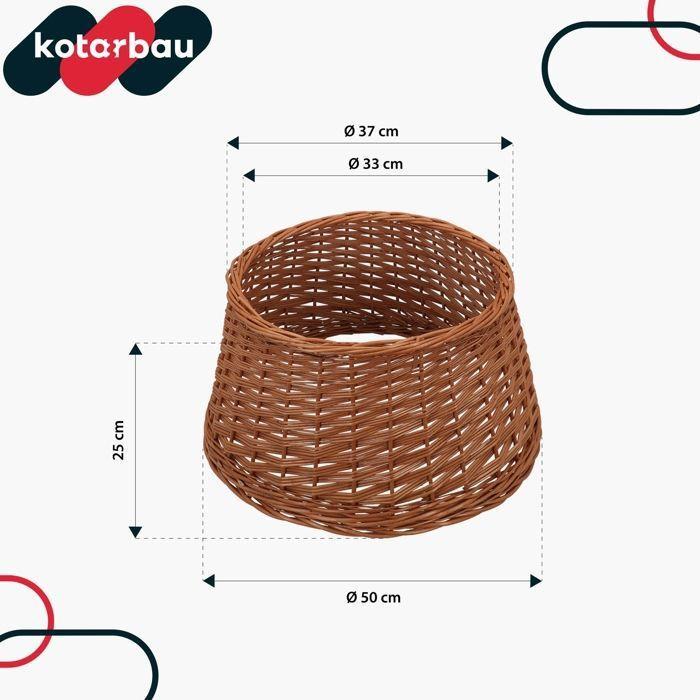 Housse de sapin de Noël - KOTARBAU® - Ø 45 cm - Osier - Couleur naturelle - Intérieur