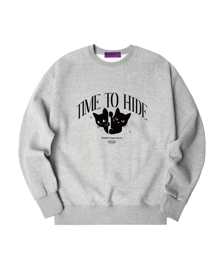 NUHABIT N/H Time To Hide Oversized Fleece-Lined Sweatshirt_Gray (Som4-4Nh1212)
