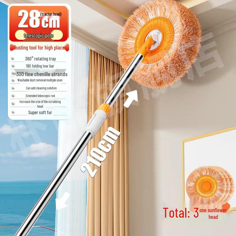 2025 Sunflower Telescopic Mop: Multifunctional Cleaning for Walls and Ceilings