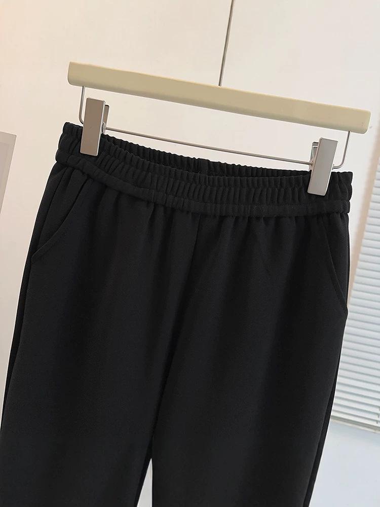 Plus Size Women's Ruffle Lace Casual Pants - Early Spring Niche Design