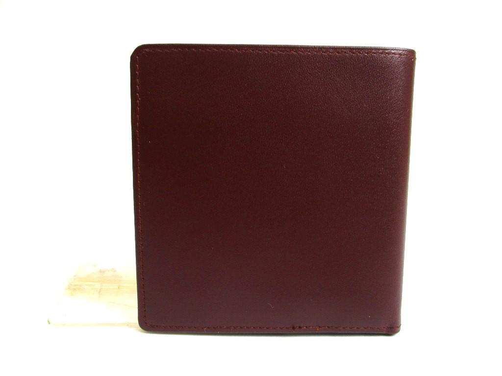 Authentic Cartier Must de Cartier Bordeaux Leather Bifold Wallet Purse #a549  Refurbished
