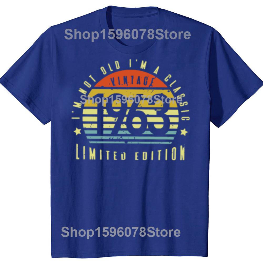Limitiertes 1963 Gedrucktes Herren Freizeit T-Shirt Sommer Täglich Outdoor Straße Herren T-Shirt 1963 Jahr Herren Geburtstagsgeschenk Mode T-Shirt