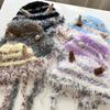 Lovely Horned Knitted Hat Soft Plush Monsters Hat Cold Weather Comfortable Hat for Winter Warmth and Ear Protecting
