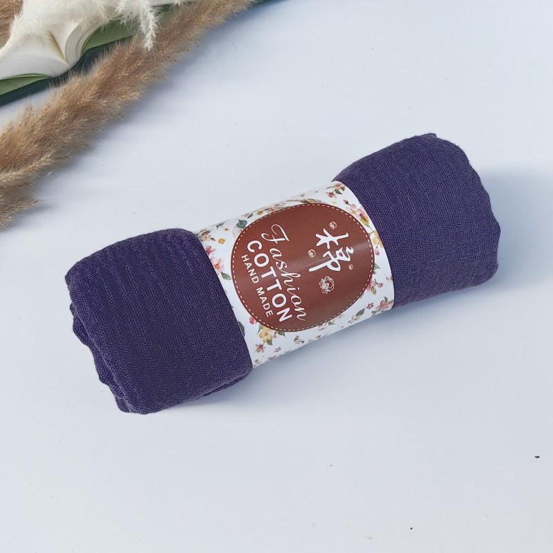 Silk Tassel Headscarf: Cross-border Crinkled Rayon Cotton Linen Scarf