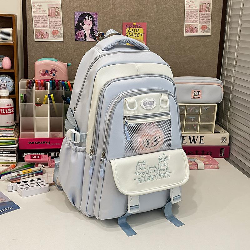 High value Shoulder Bag Cute and Sweet Large Capacity Leisure Travel Backpack Simple and Versatile Junior High School Student Bag