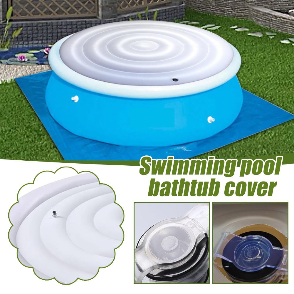 Venkovní kryt na vířivku Nafukovací kulatý Skládací bazénový plnič Prachový kryt Izolační kryt Energeticky úsporný Kryt proti úniku
