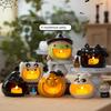 Cartoon Halloween Pumpkin Candlestick Ceramic Bat Candle Holder Cute Ghost Candlestick  Bar