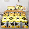 Tribal Duvet Cover Set Secret Tribe Pattern In Bohemian Style Decorative Polyester Bedding Set with Pillowcase King Queen Size