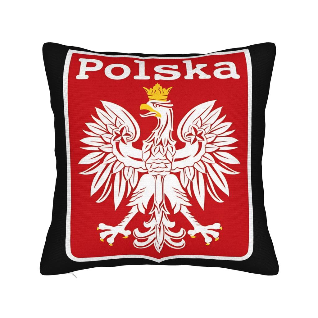 Symbols of Poland Pillowcases Funny Pillow Case For Sofa Home Decoration Square Pillow Cover