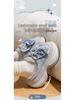 Women's Thick-Soled High-Heeled Bow Cotton Slippers - Winter 2025 Non-Slip, Height-Boosting, Warm PU Slippers