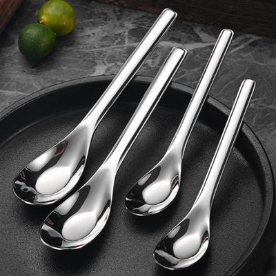 316 Stainless Steel Soup Spoon Cake Dessert Spoon with Long Handle Dishwasher Safe Kids Kitchen Tableware