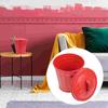Car Trash Bin Can Garbage Outdoor Trashcan Debris Storage Flowerpot with Lid Disposable Red Mini Wastebasket Trash Office
