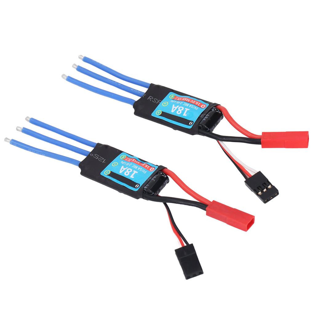 2pcs RC Car Brushless ESC 18A Multiple Protection RC Electronic Speed Controller for Wltoys 124