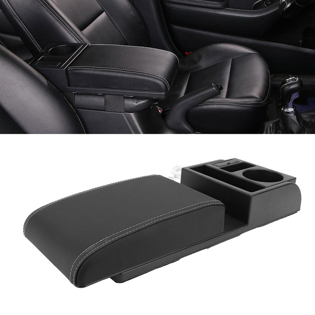 Auto Center Console Armrest Pillow with USB Interface Multifunctional   Width Armrest Storage Box   for Vehicles
