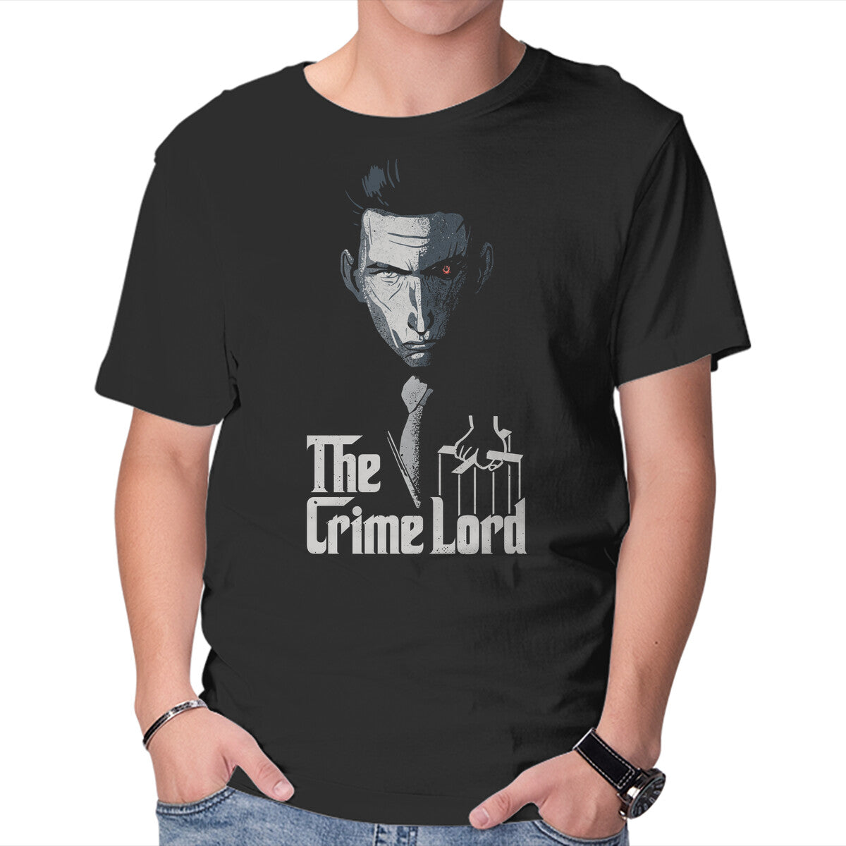 Unisex Crew Neck T-Shirt The Crime Lord Graphic Short Sleeve Casual Tee XS