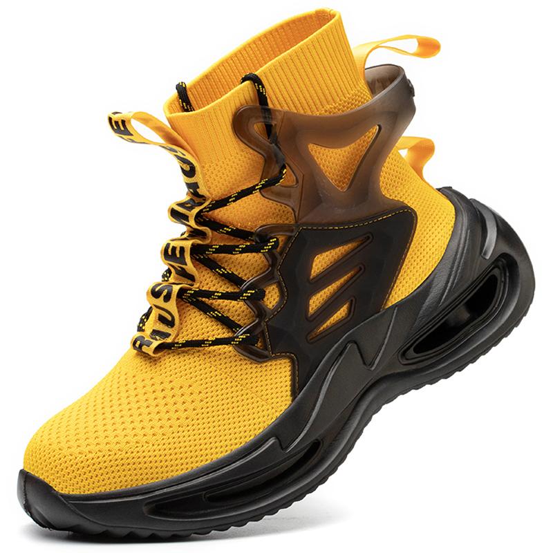 Fashion Sneakers Men Boots Steel Toe Shoes Work Boots Safety Shoes Men Puncture-Proof Protection Shoes Work Sneakers Security