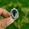 925 Silver Natural Nellite Promise Daughter Multi Stone Birthday Ring Jewelry