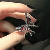 1PC Punk Creative Unisex Adjustable Opening Red Rings Gothic Halloween Jewelry