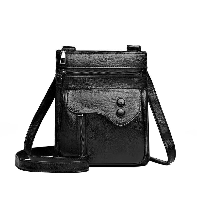 

Женская мини-сумка-мессенджер Многофункциональная маленькая квадратная сумка Модная ретро Средняя и старая на плечо Сумка для мелочи Женская чёрный