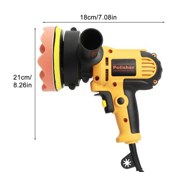 700W Adjustable Speed Car Electric Polisher Auxiliary Handle US/UK/EU/Australian Plug Car Polishing Machine Buffing Sponge Kit