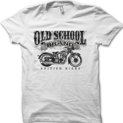 Old School Britische Motorräder Biker Motorrad Klassisches Biker T-Shirt 06094