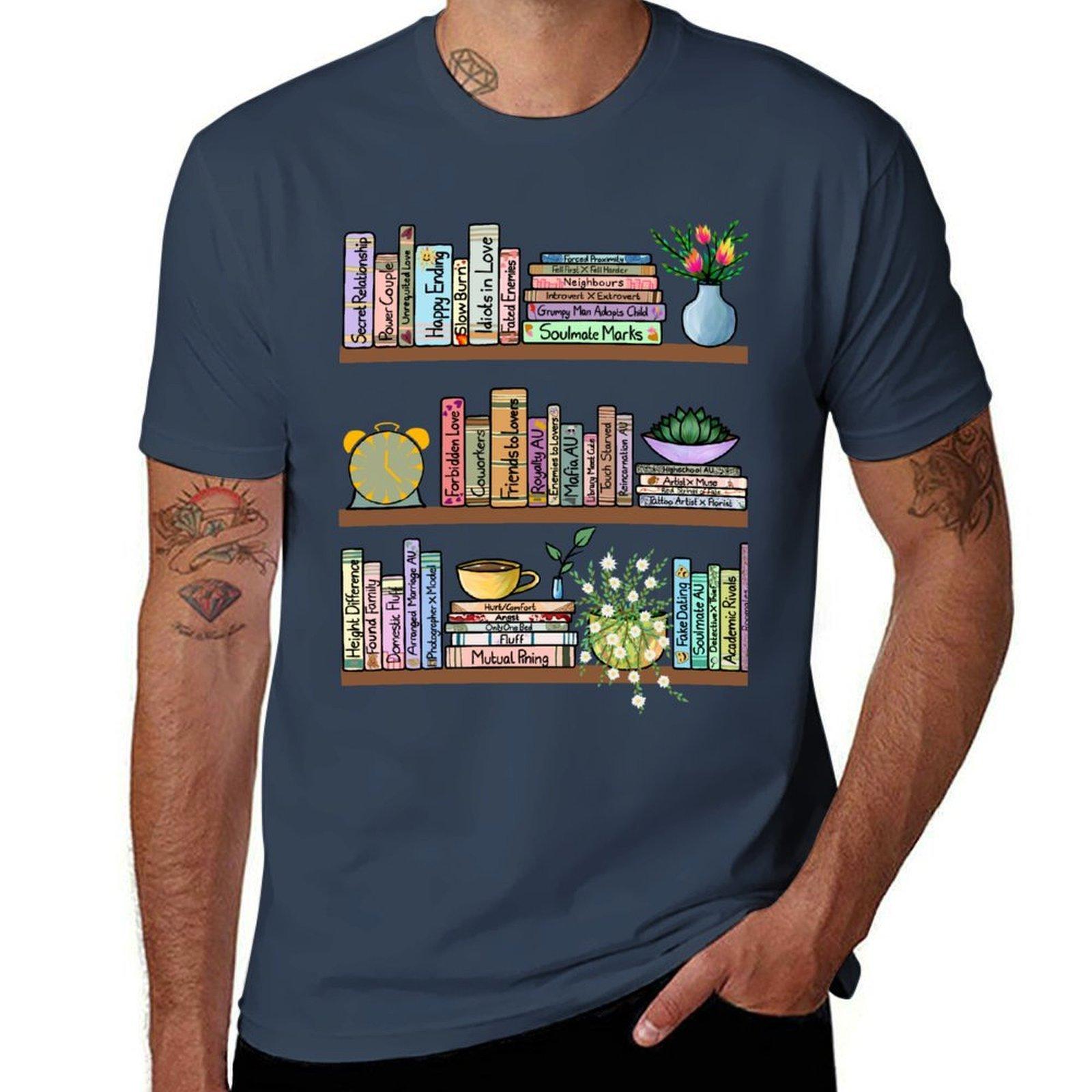 

Фуффик Книжная полка Футболка Рабочий стиль Повседневная футболка S