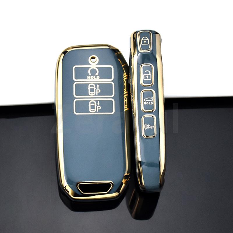 

For Kia Seltos Sportage Nq5 Sorento Mq4 Gt Line K5 Dl3 Carnival Ev6 7Buttons Tpu Auto Key Shell Fob Car Key Case Cover