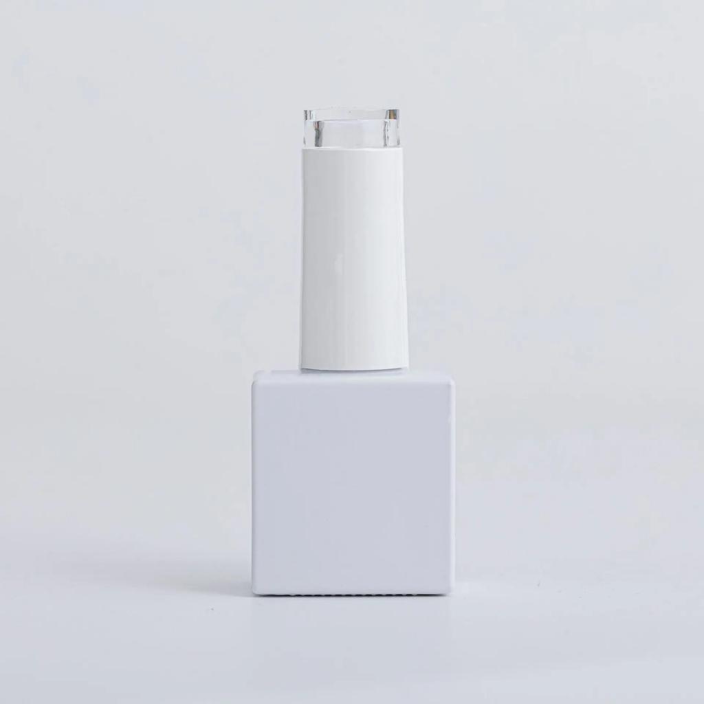 15ml Black/White Nail Polish Bottle with Brush, Lightproof Glass Bottle for Nail Base Gel, Empty Dispenser Bottle