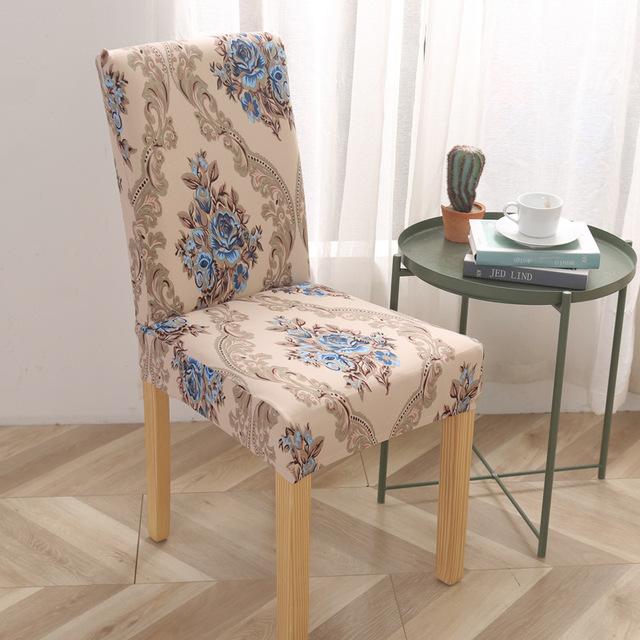 Leaves Series Chair Cover Removable Anti -Dirty Flower Branch Printed Dining Chair Cover Sets For Dining Space Home Wedding Stretch Seat Case