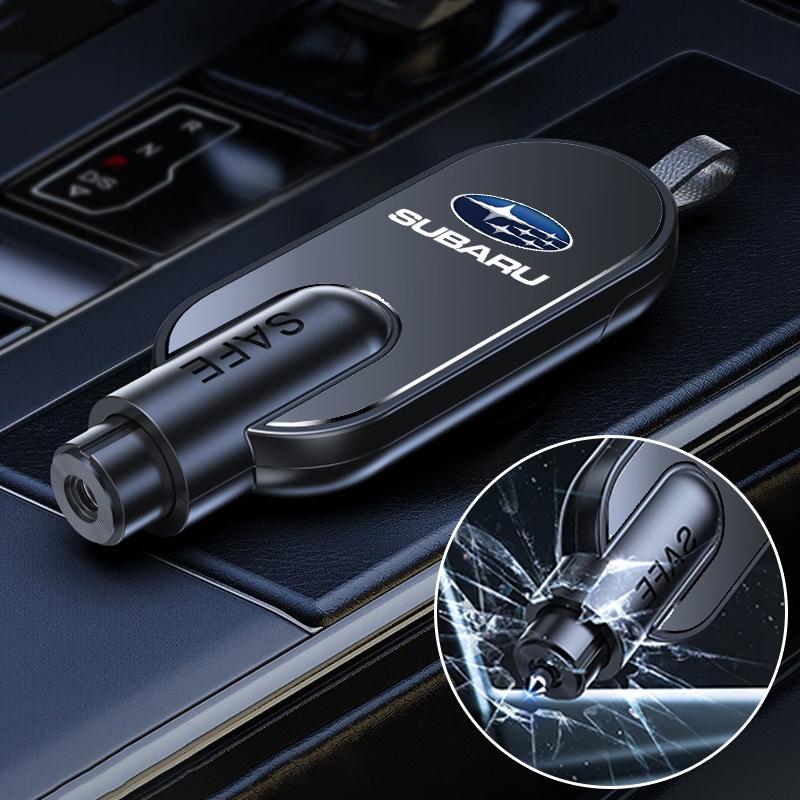For Subaru 2 in1 Car Emergency Hammer Window Breaker SeatBelt Cutter Auto Window Escape Safety Hammer Life-saving Rescue Tool Z17