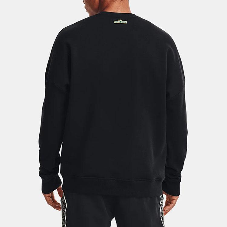Under Armour Curry Lunar Elmo Crew Letter Print Round Neck Sweatshirt Men Sweatshirt Black 1369621-001