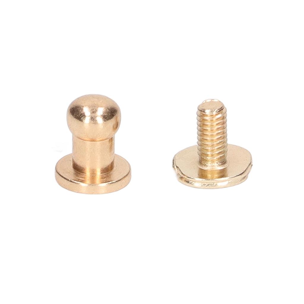 200 Sets Chicago Screws Round Head Rivets 7x5mm   Handcraft Pure Copper Round Head Rivets Leather Rivets for Handbag