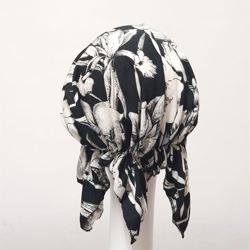 White Pirate Tricorne Bandana Chemotherapy Cap - Thin, Breathable, Adult Headwrap