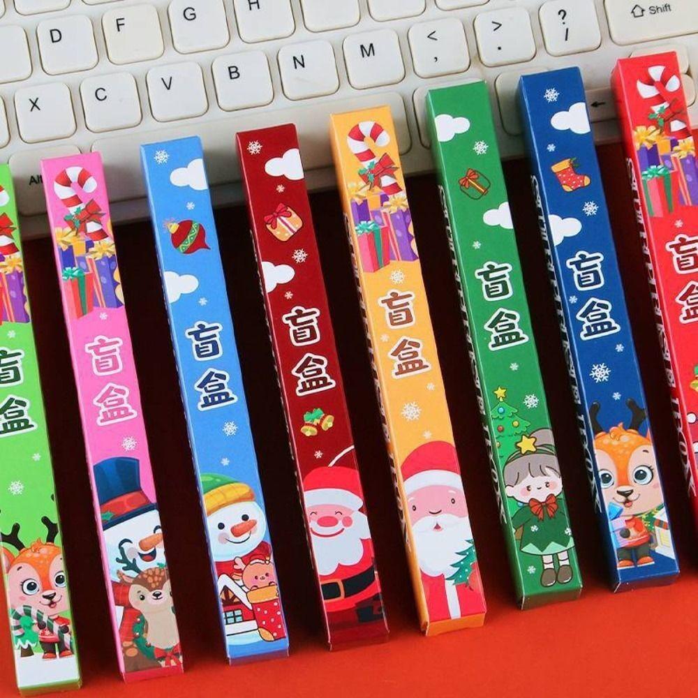 Quick Drying Christmas Blind Box Writing Supplies Press Black Ink Gel Pen Gel Pen Christmas Gifts