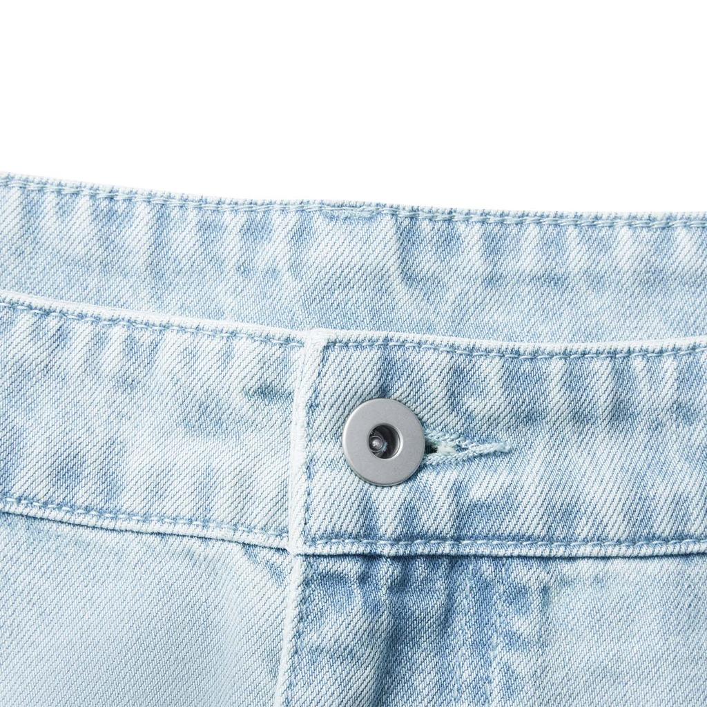 Li Ning Sports Lifestyle Serie American Vintage Lässig Einfarbig Frühling Gerade Jeans Herren Jeans Gewaschenes Blau AJQV005-2