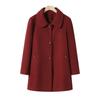 Middle-aged and elderly mothers wool coat temperament autumn and winter women's clothing new loose middle-aged double-sided coat woolen medium