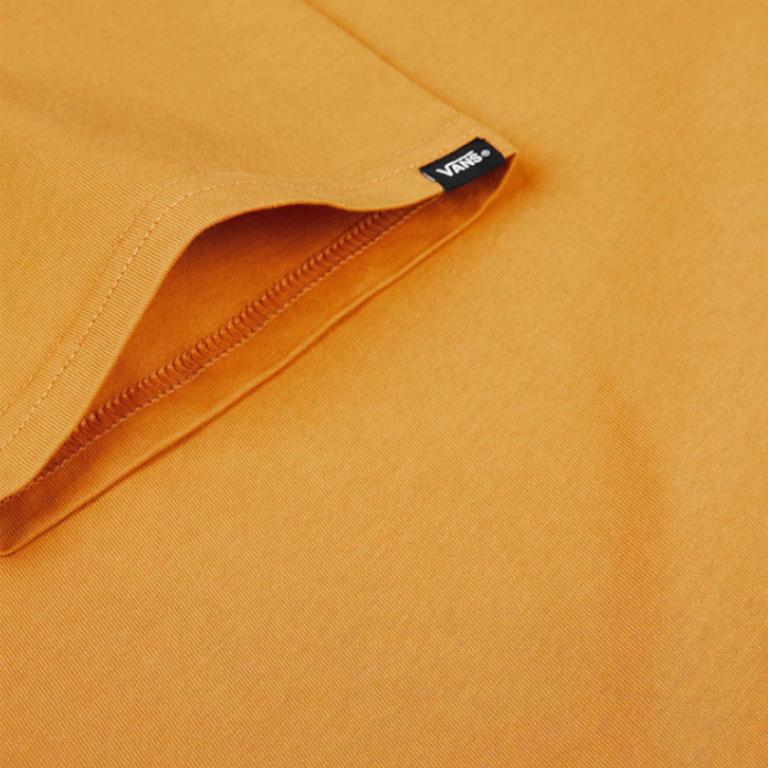 Vans Letter Logo Printed Short Sleeve T-Shirt Unisex Tops Yellow VN0A4MM350X