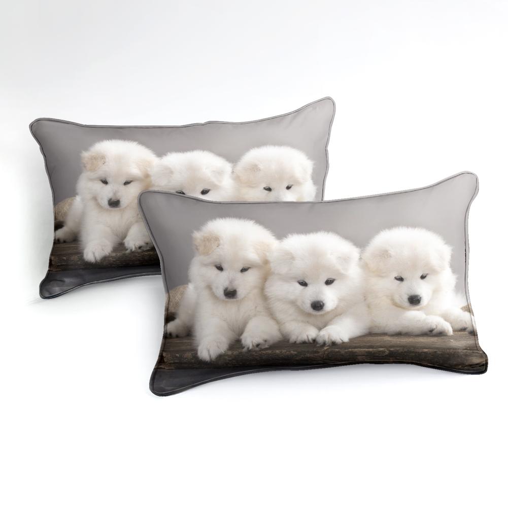 Comforter Fashion 3D Samoyed Dogs - Cute White Animal Home Textiles For Kids Boys And Girls Available For Dropship
