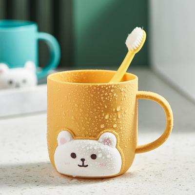 Tazza Portaspazzolino da Bagno Bambini Orso Studente Dormitorio Carino Cartone Animato Gargarismo Plastica Prodotti per Bambini Articoli per la Casa