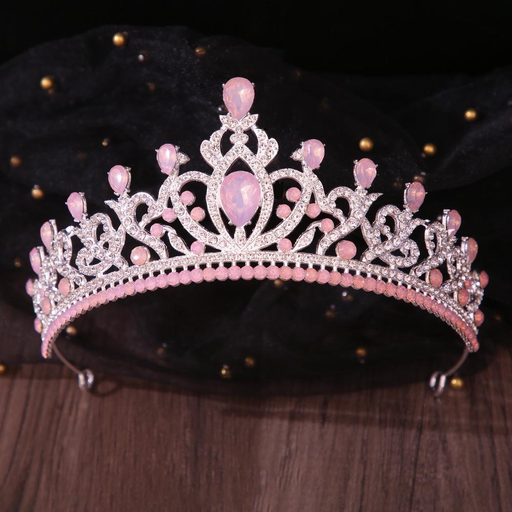 DIEZI 11 Farben Barock Luxus Opal Strass Kristall Tiara Für Frauen Hochzeitsparty Elegant Braut Braut Krone Haarschmuck