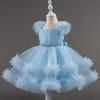 Baby Dress 0-5 Years Old Birthday Party Wedding Sleeveless Mesh Fluffy Cute Girl Princess Dress