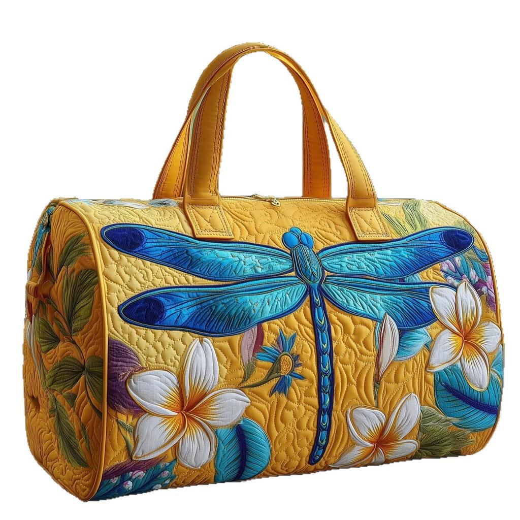 Dragonfly Series 3D Printed Women's Travel & Yoga Handbag