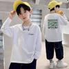 Boys' Pure Cotton Long Sleeve T-shirt - 2025 Autumn Casual Versatile Base Layer for Medium and Large Kids