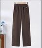 Women's Autumn/Winter High-Waisted Elastic Wool Trousers - Plus Size, Stylish & Loose Fit for Middle-Aged and Elderly Moms (2025 Collection)
