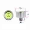 Small Bullseye Spirit Level Nivel Bubble Bead with Screw M6 M10 1/4 3/8 Inch Leveling Tool With Nail Dia 13mm 15mm 18mm1PCS