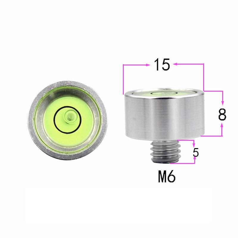 Small Bullseye Spirit Level Nivel Bubble Bead with Screw M6 M10 1/4 3/8 Inch Leveling Tool With Nail Dia 13mm 15mm 18mm1PCS
