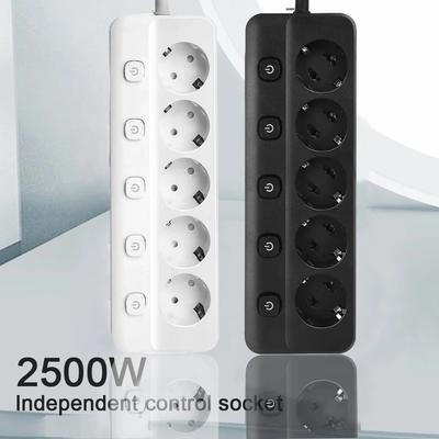 Power Strip Eu Plug Ac Outlets Multitap Socket Extension Cord Electrical Independent Control Switch Network Filter Adapter