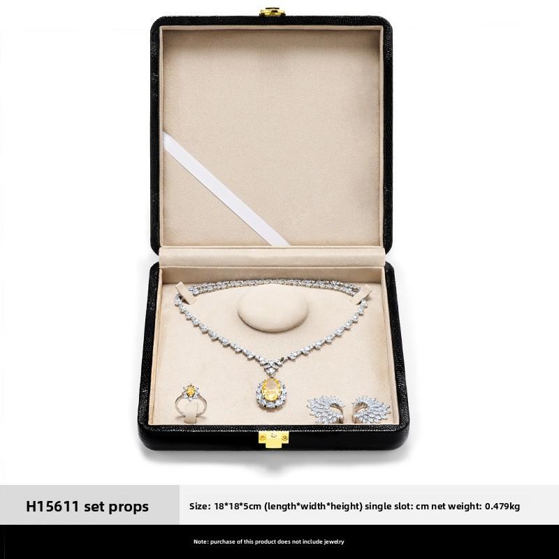 Light Luxury Jewelry Box Premium Leather Organizer for Rings, Necklaces & Earrings Display & Storage